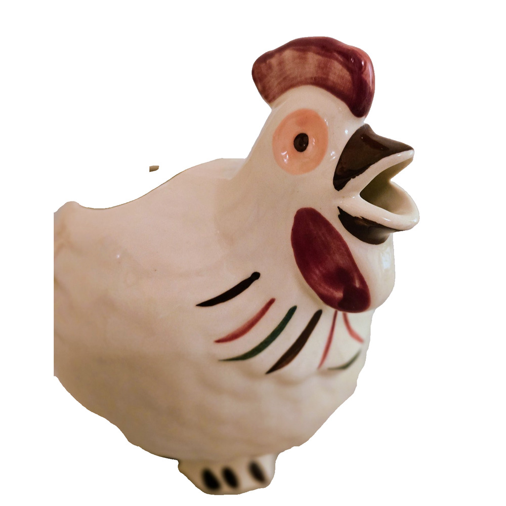 Vintage Shawnee Pottery Rooster Pitcher 1940s Patented Chanticleer USA - Picture 7 of 10